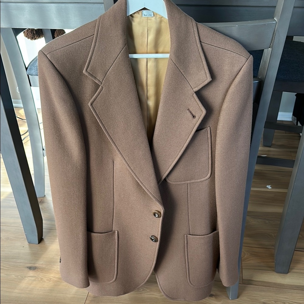 GUCCI Brown Blazer with Button Details